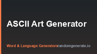 ASCII Art Generator