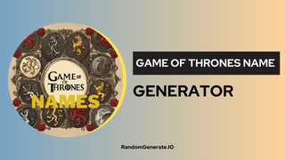 Game Of Thrones Name Generator