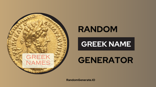 Greek Name Generator