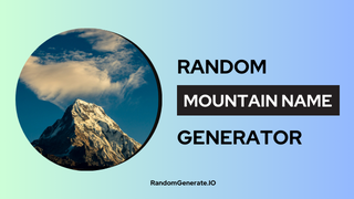 Mountain Name Generator