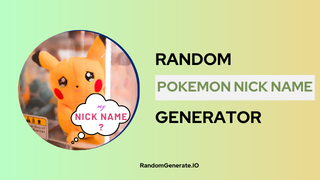 Pokemon Nickname Generator