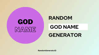 Random God Name Generator