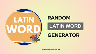 Random Latin Word Generator