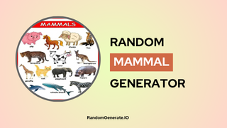 random-mammal-generator