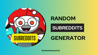 Random Subreddits Generator