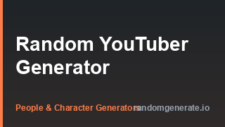 Random YouTuber Generator