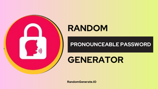 Pronounceable Password Generator