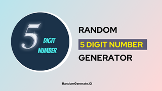 Random 5 Digit Number Generator