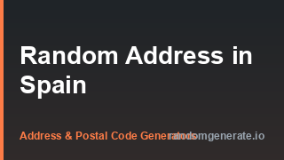 Random Address in Spain