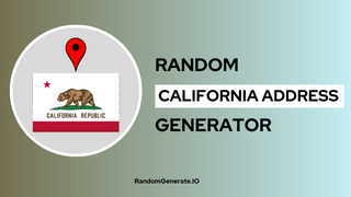 Random California Address Generator