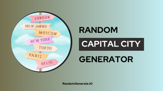 Random Capital City Generator