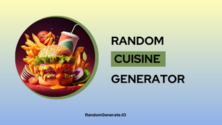 Random Cuisine Generator