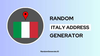 Random Italy Address Generator