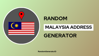 Random Malaysia Address Generator
