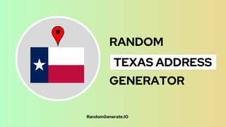 Random Texas Address Generator