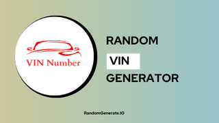 Random VIN Number Generator
