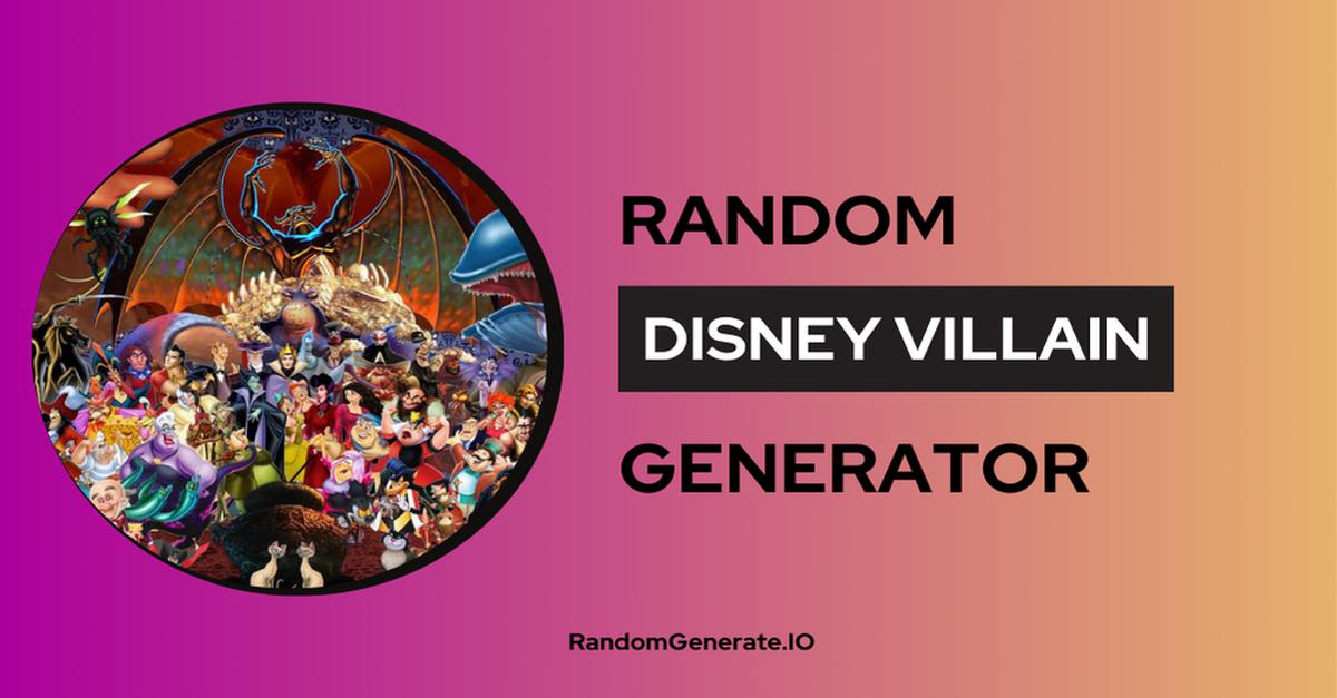 Disney Villain Generator 🏰🃏🌌