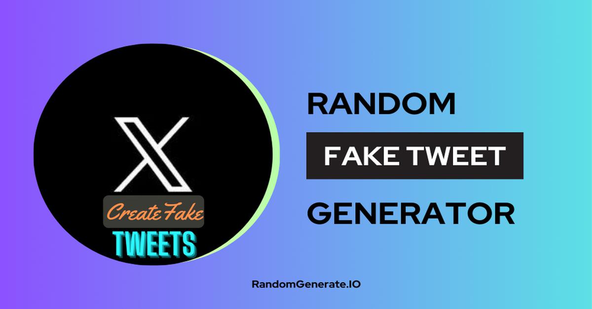 Fake Tweet Generator 🐦