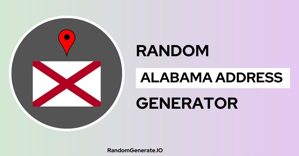 Random Alabama Address Generator