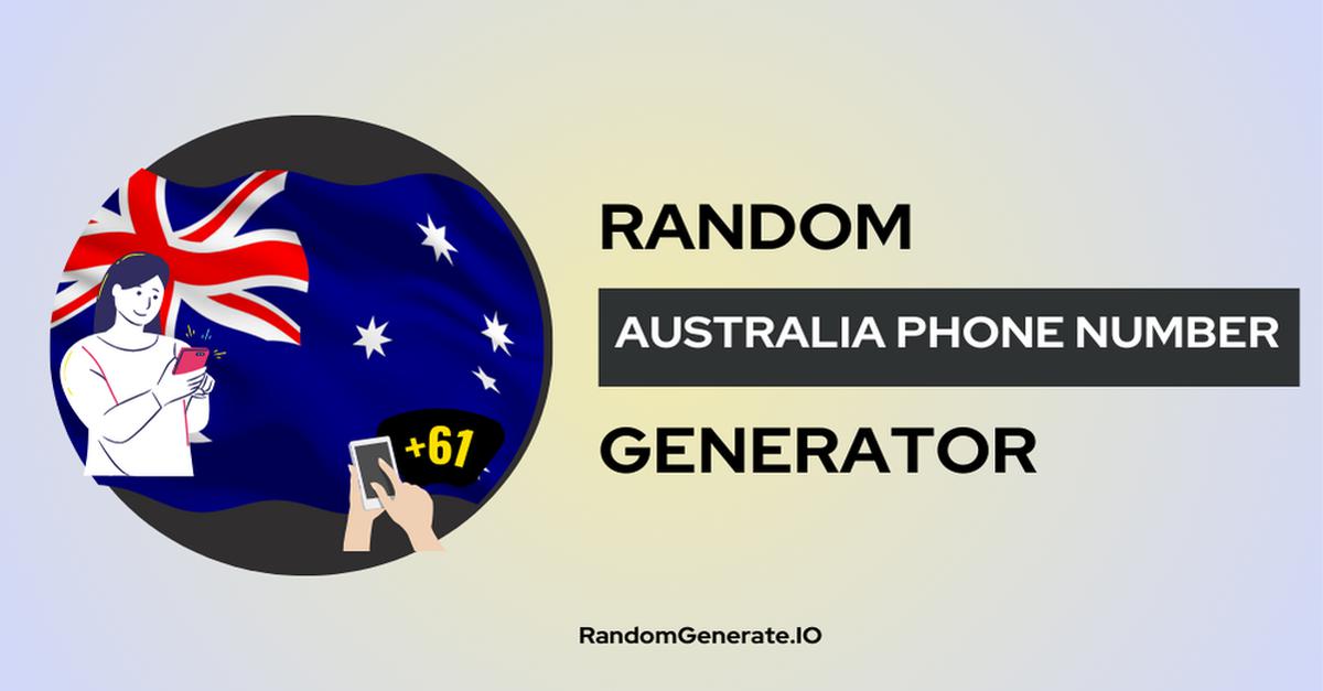 random australian mobile number