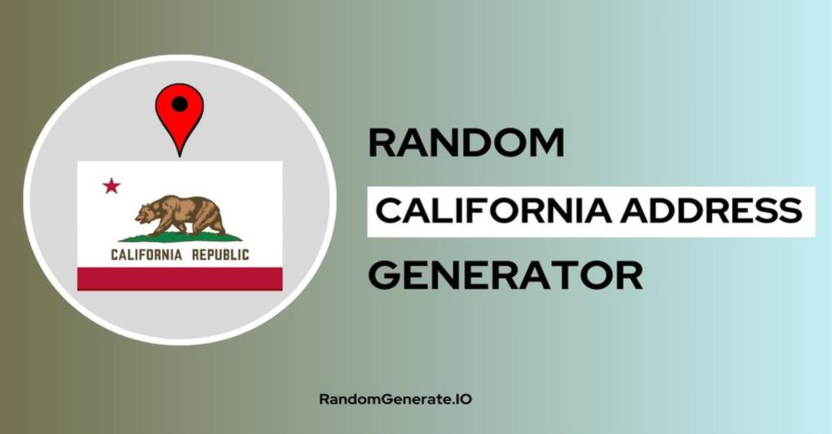 random-california-address-generator