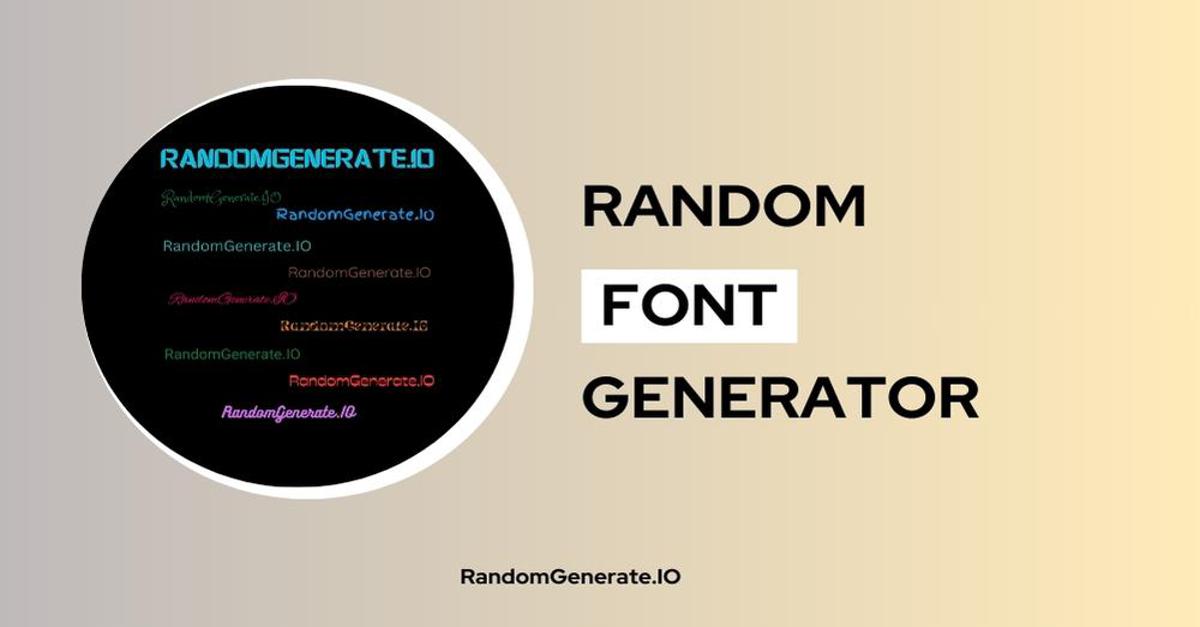 Random Fonts Generator - Font Generator Tool