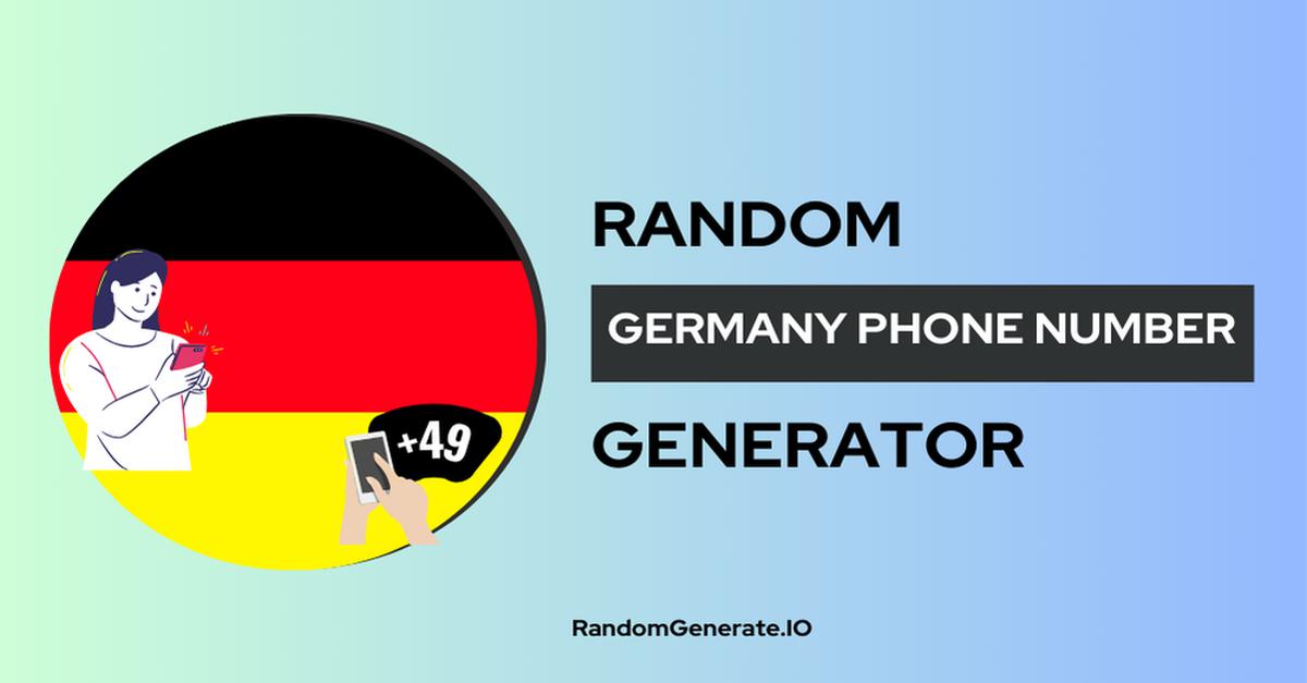 random phone number generator germany