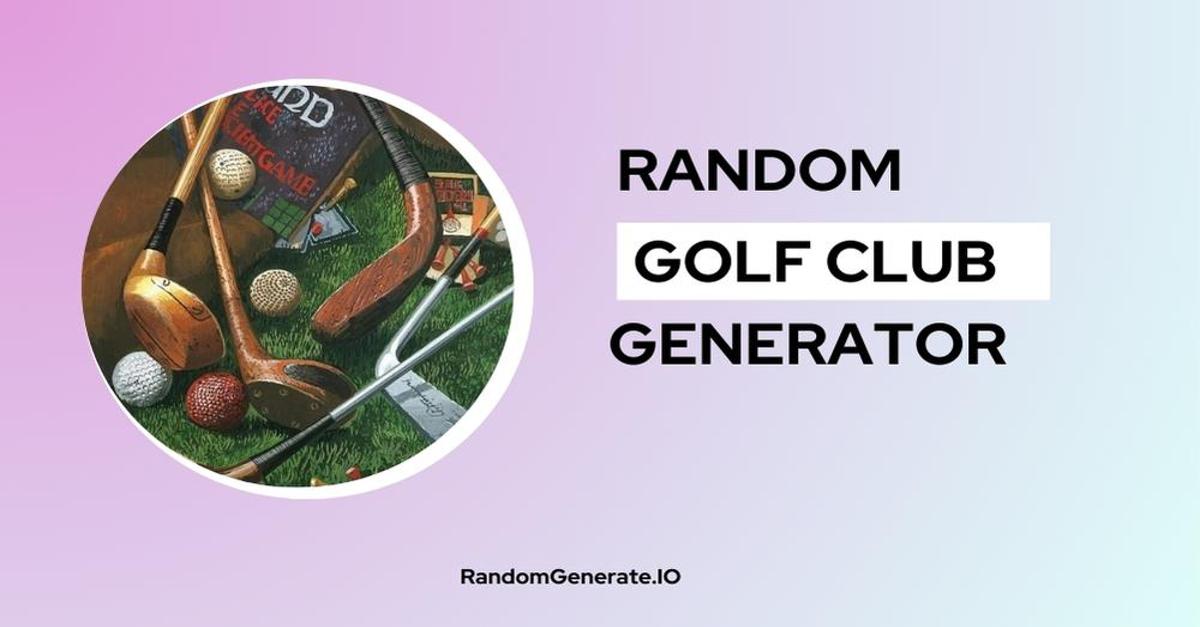 random golf club generator