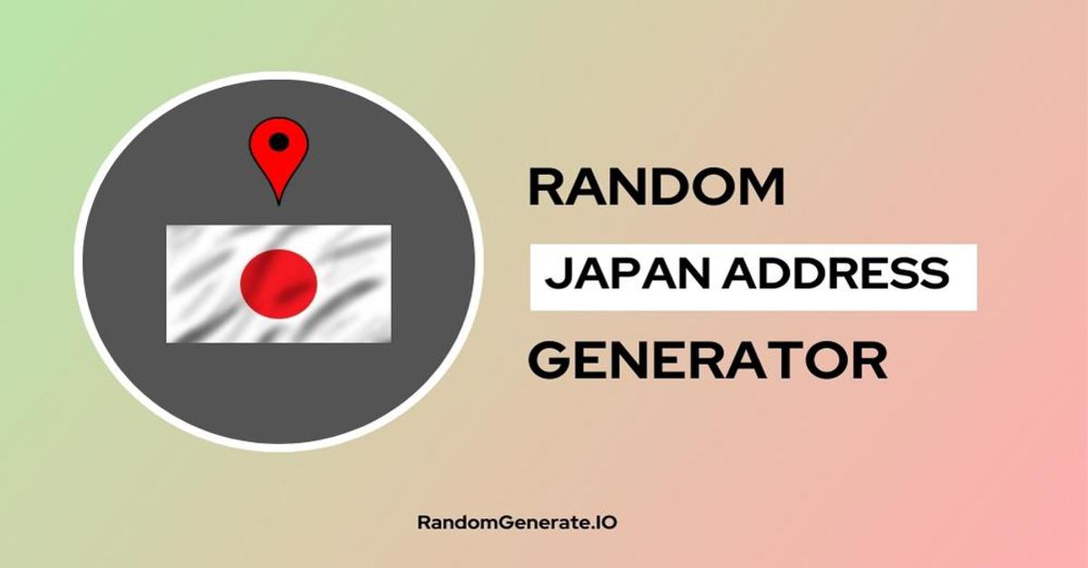 Random Japanese Address Generator