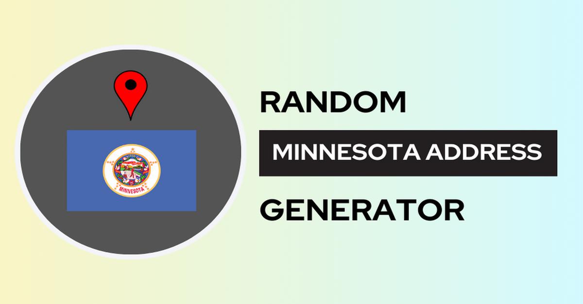 Random Minnesota Address Generator 🌲🏠🛶