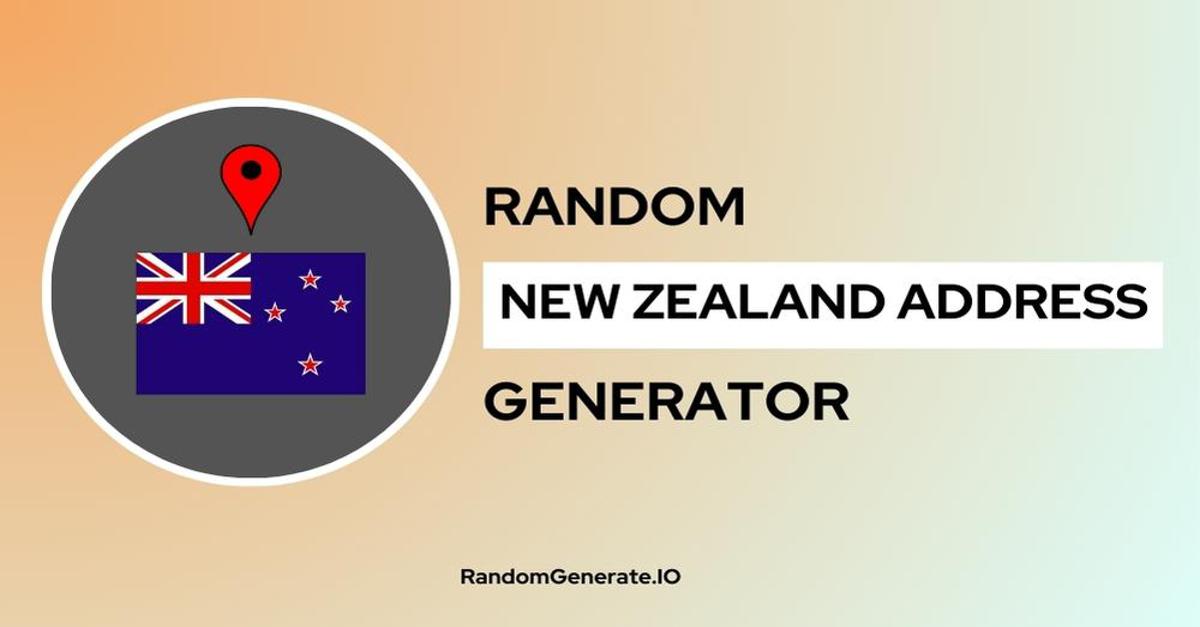 Random New Zealand Address Generator