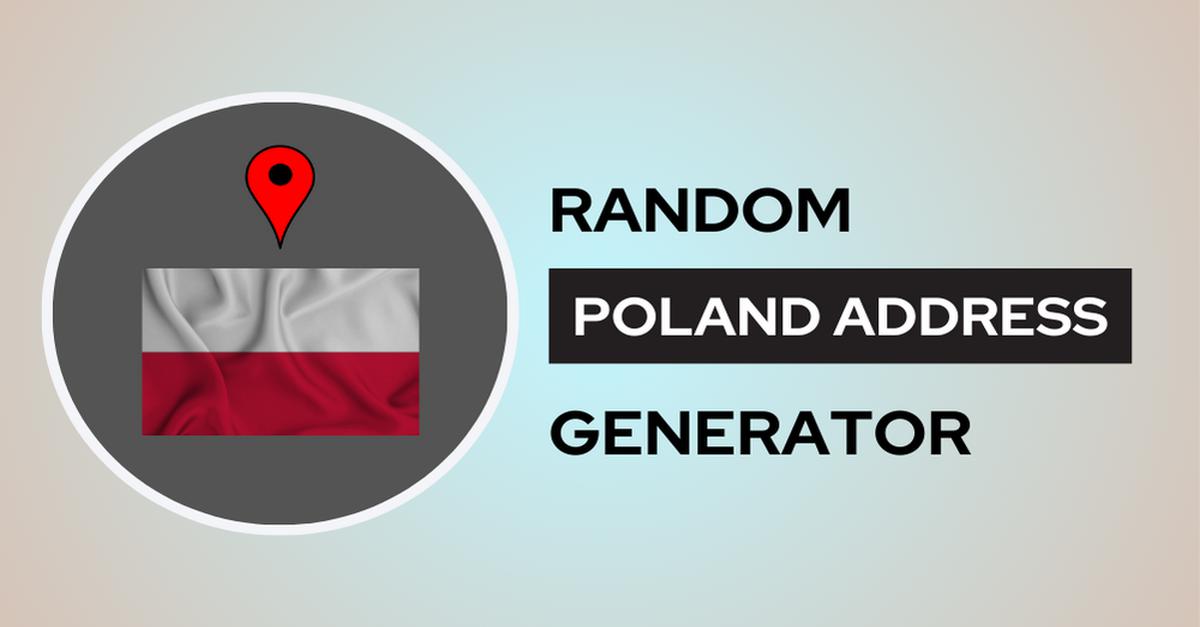 Random Poland Address Generator 🇵🇱