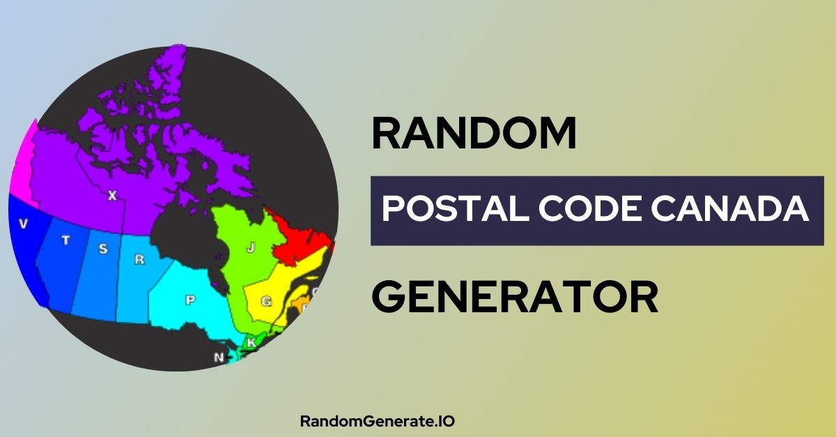 Random Postal Code Canada 