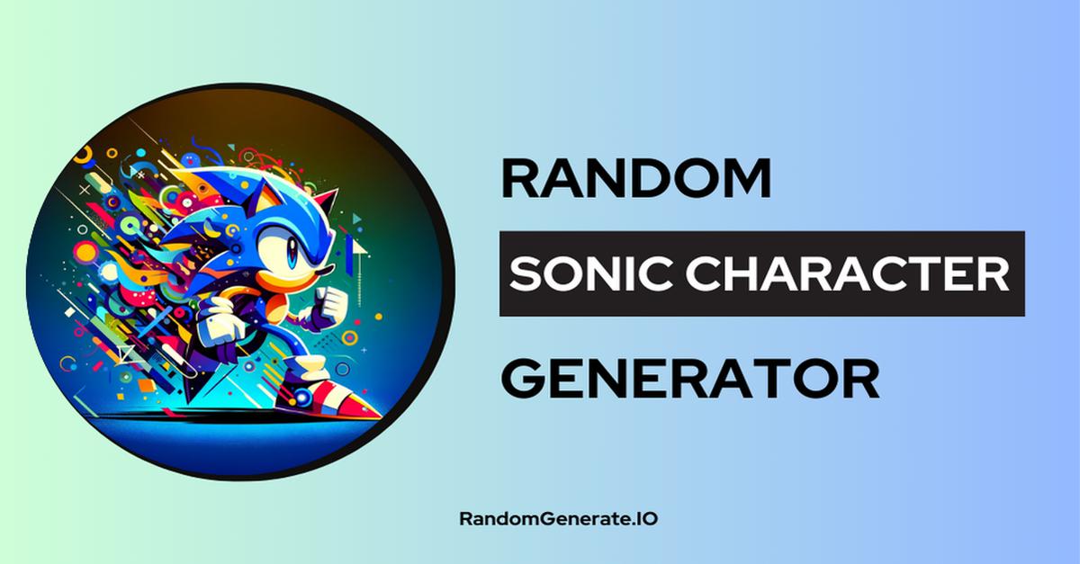 Random sonic character generator 