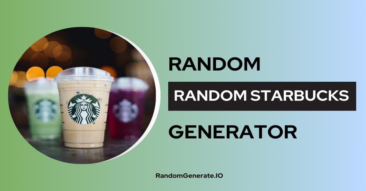 Random starbucks drink generator 