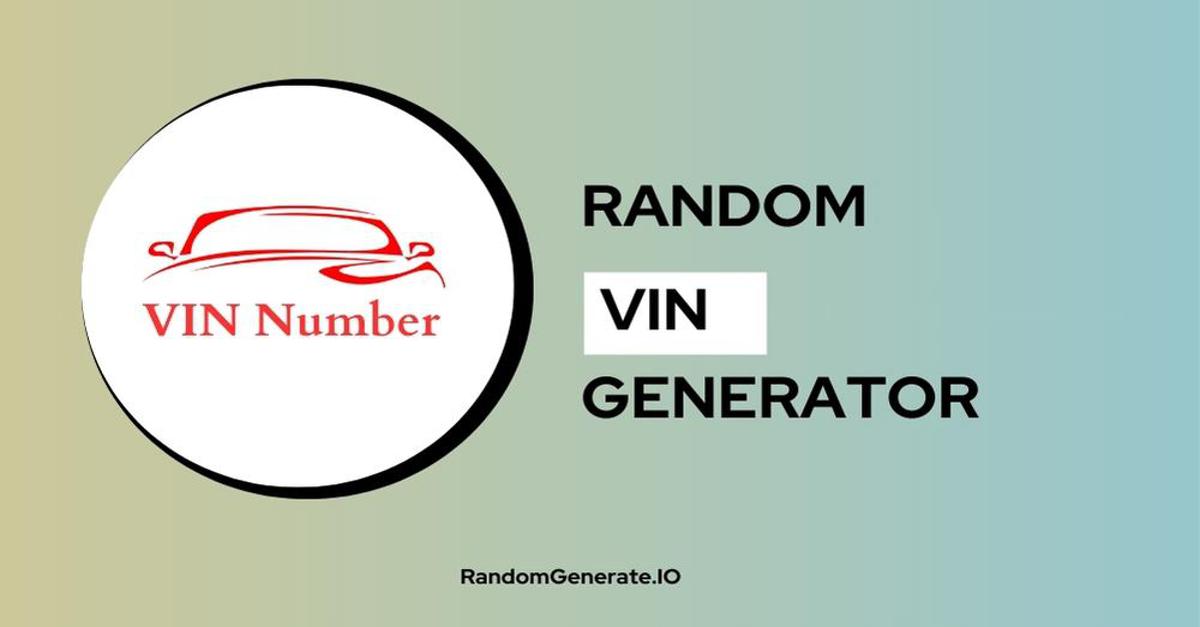 random real vin number