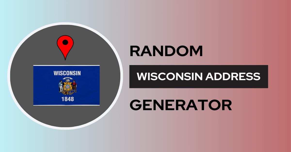 Random Wisconsin Address 🦌🏡🏙️