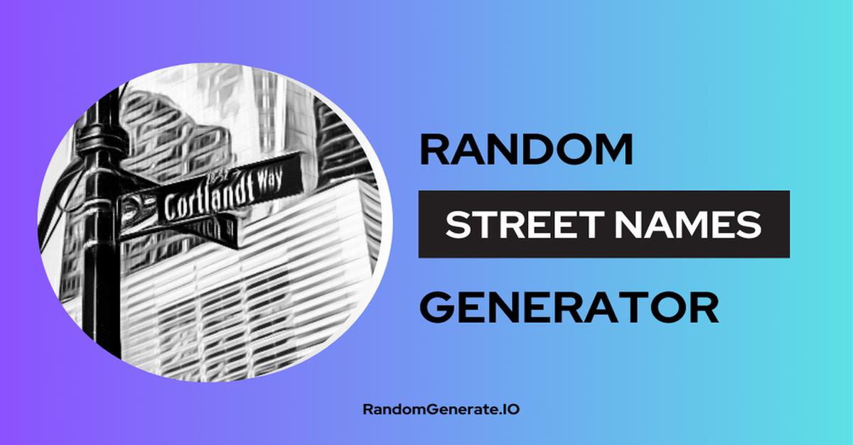 random-street-name-generator